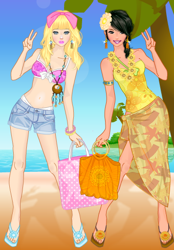 BFF in the beach dress up game