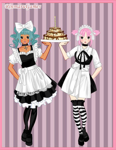 Anime maid BFF dress up game