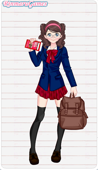 Anime school girl dress up game