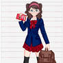 Anime school girl dress up game