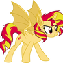 Sunset Shimmer vampire-bat pony