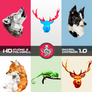 iPhone HD : Polygon Animal Invasion Wall Pack 1.0