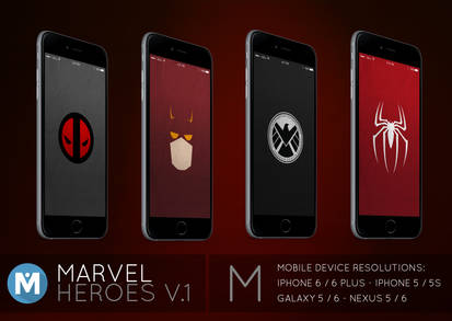 MOBILE : Marvel Heroes 1 Wallpaper Pack