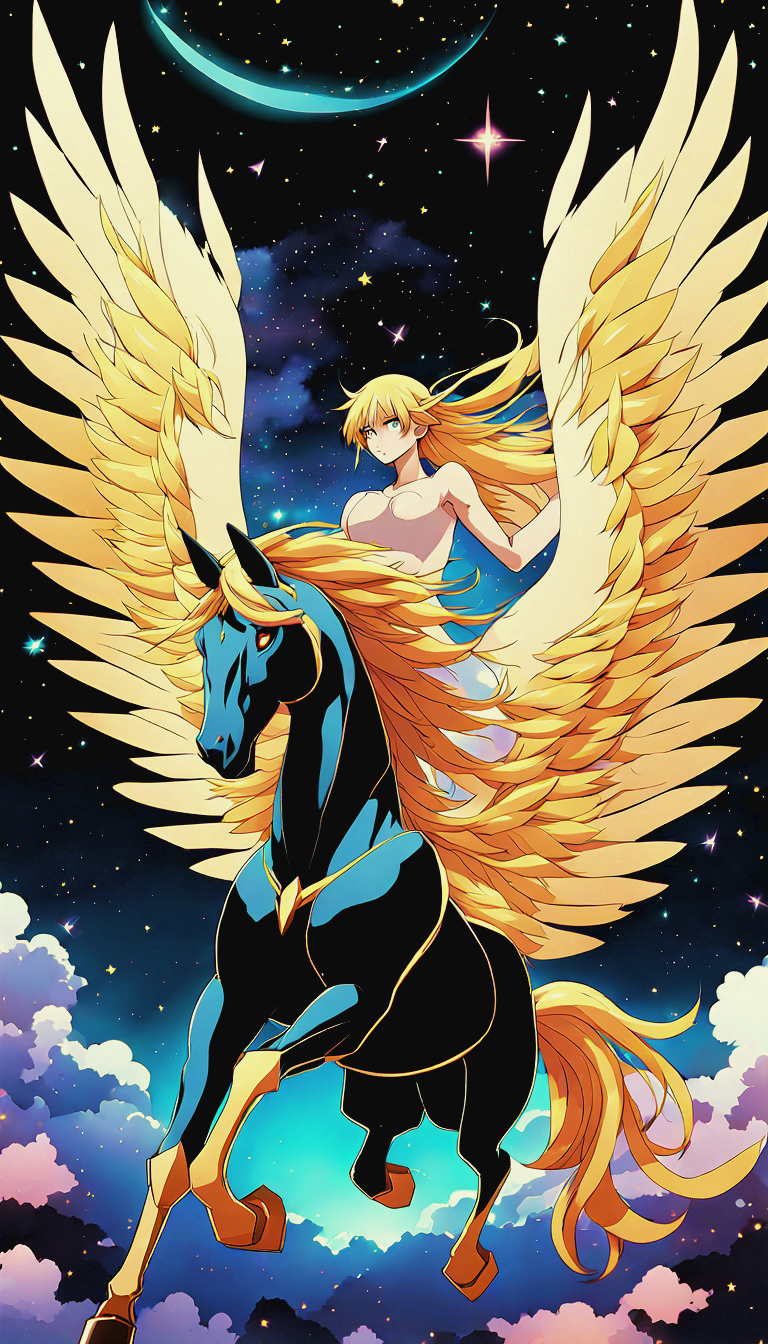 Pegasus In the night sky by cyngiel007 on DeviantArt