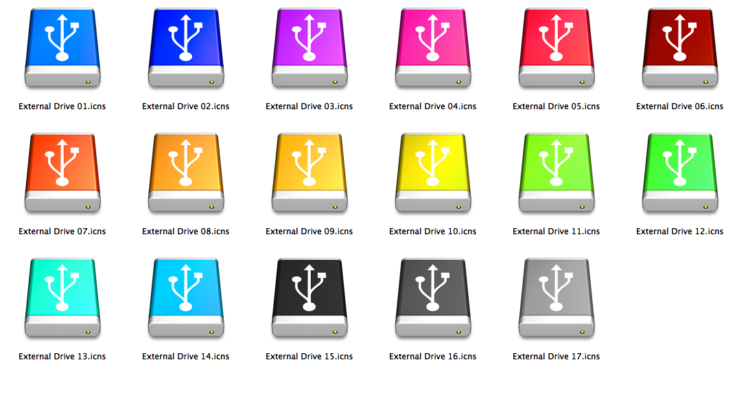 Mac USB Drives Multiple Colors