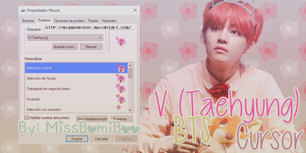 V (Taehyung) BTS Cursor by MissBomiBoo on DeviantArt