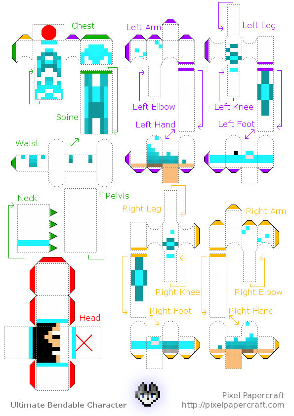 Tutorial PaperCraft Minecraft - Player Articulado / Animated