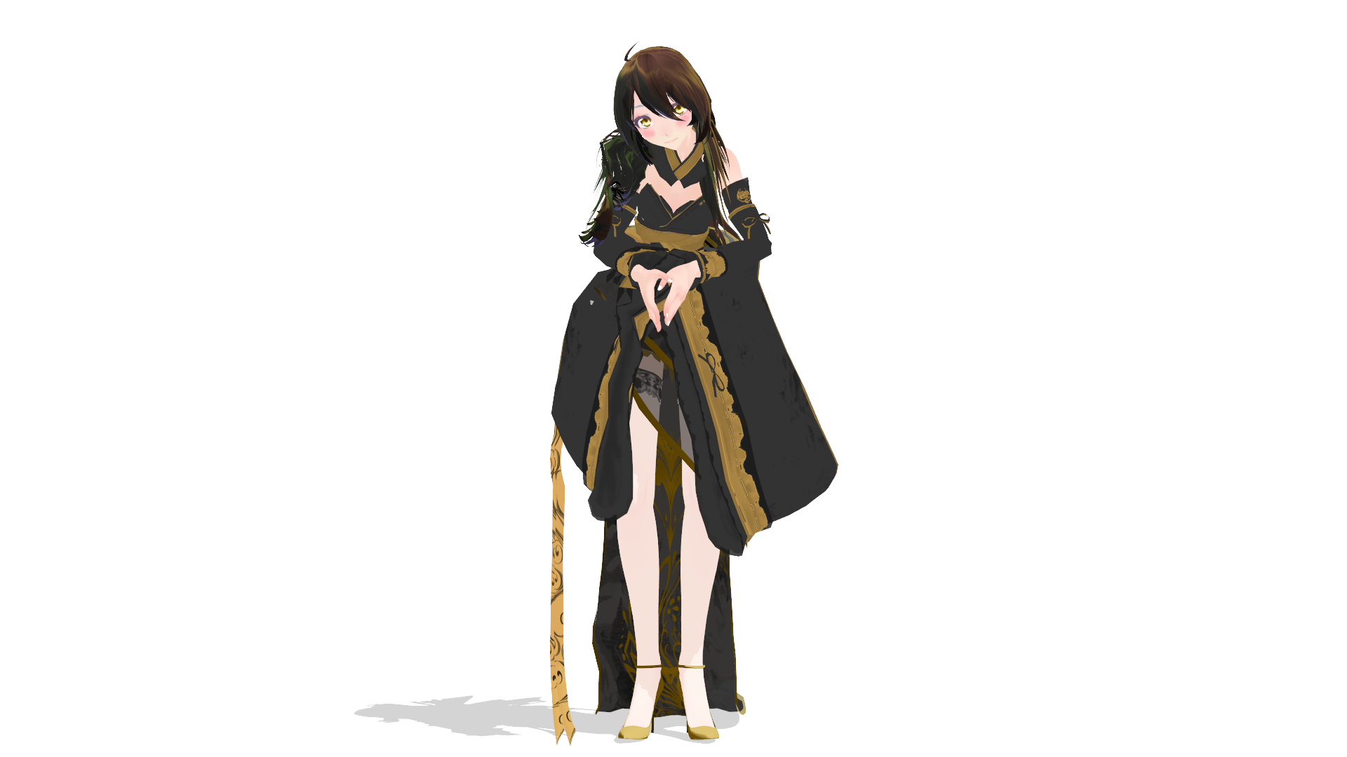 Kimono Gold MMD DL by Creeperless on DeviantArt
