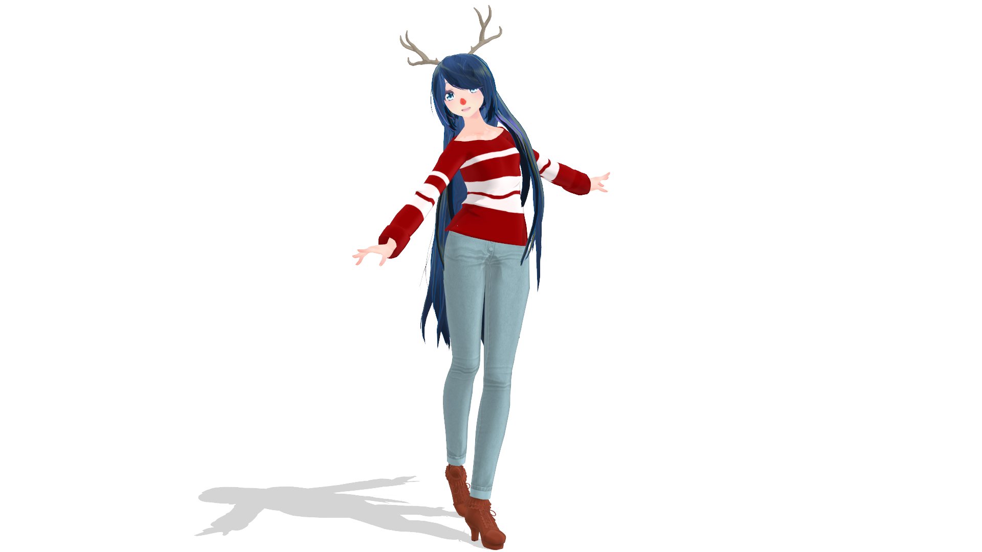 Christmas Itsfunneh Mmd Dl By Creeperless On Deviantart - funneh and the crew christmas roblox