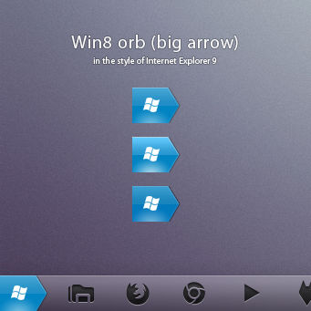 Win8 orb 'big arrow'