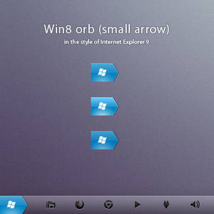Win8 orb 'small arrow'
