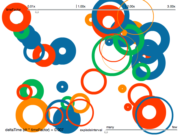 Exploding Circles with time options! (time step!) by JohnJensen on ...