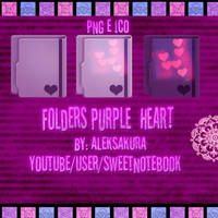 Purple folders icons