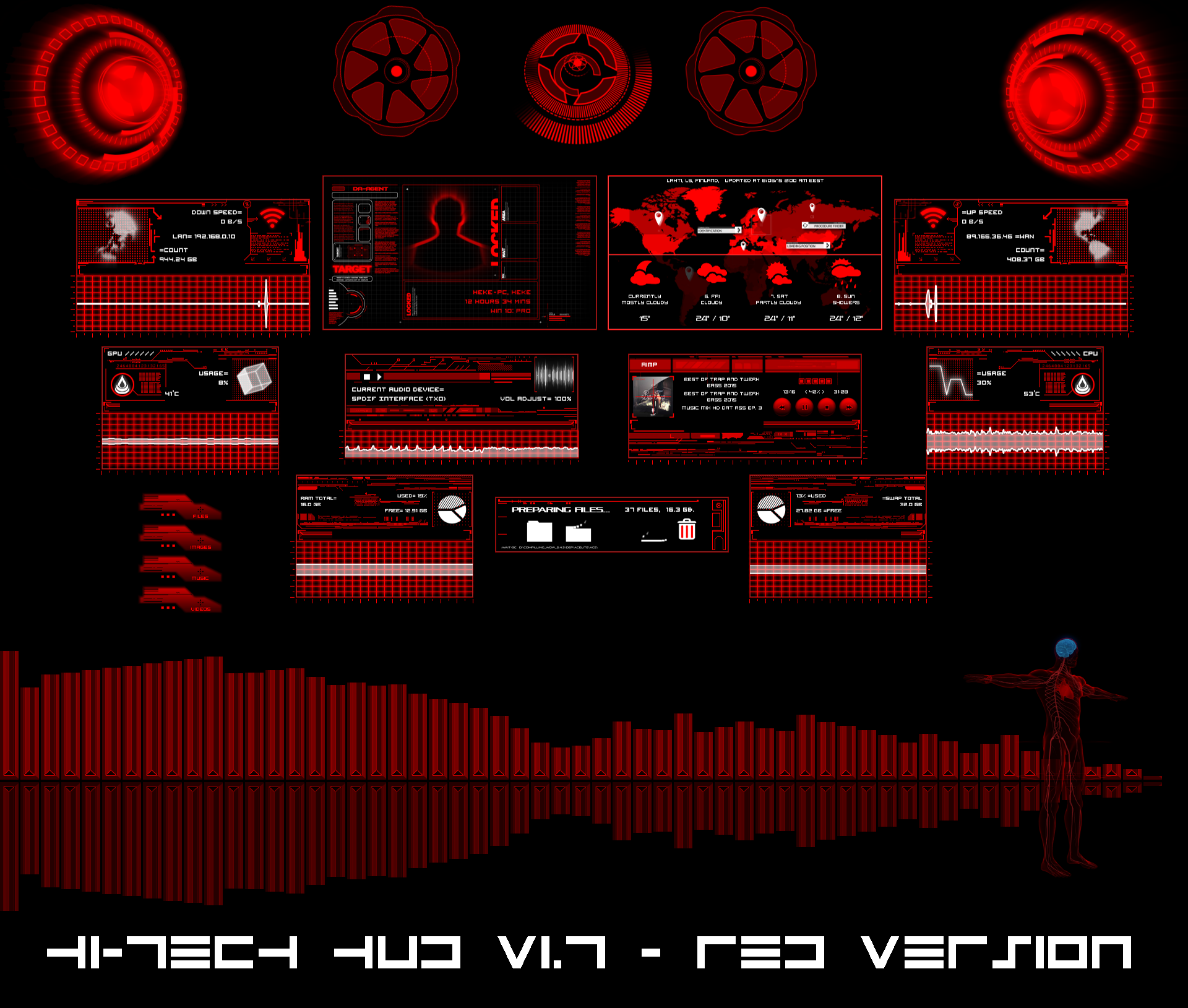 Hud Digital Rainmeter Skins Hud Digital Rainmeter Skins