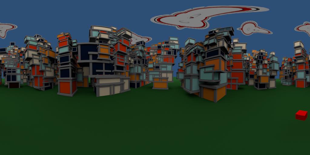 Cubic city with planes