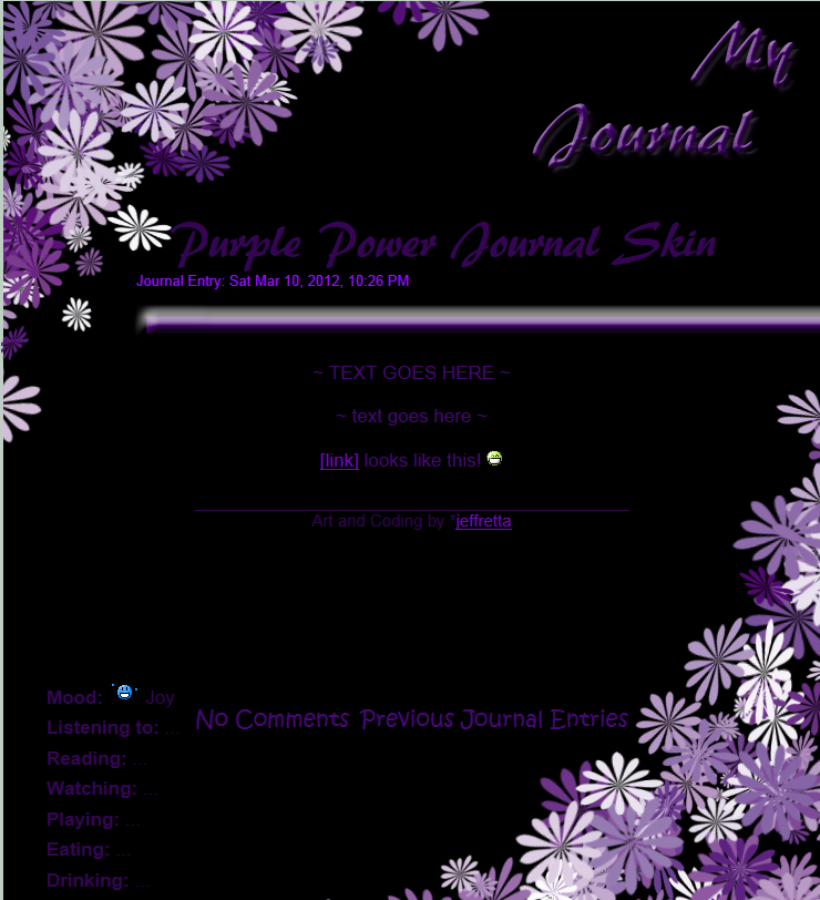 Purple Power Journal Skin