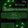 Emerald Night Sky Journal Skin