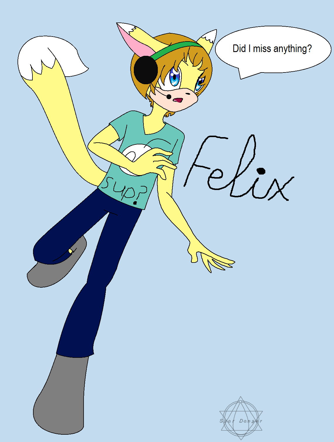 Felix The cat/fox/kangaroo hybrid.