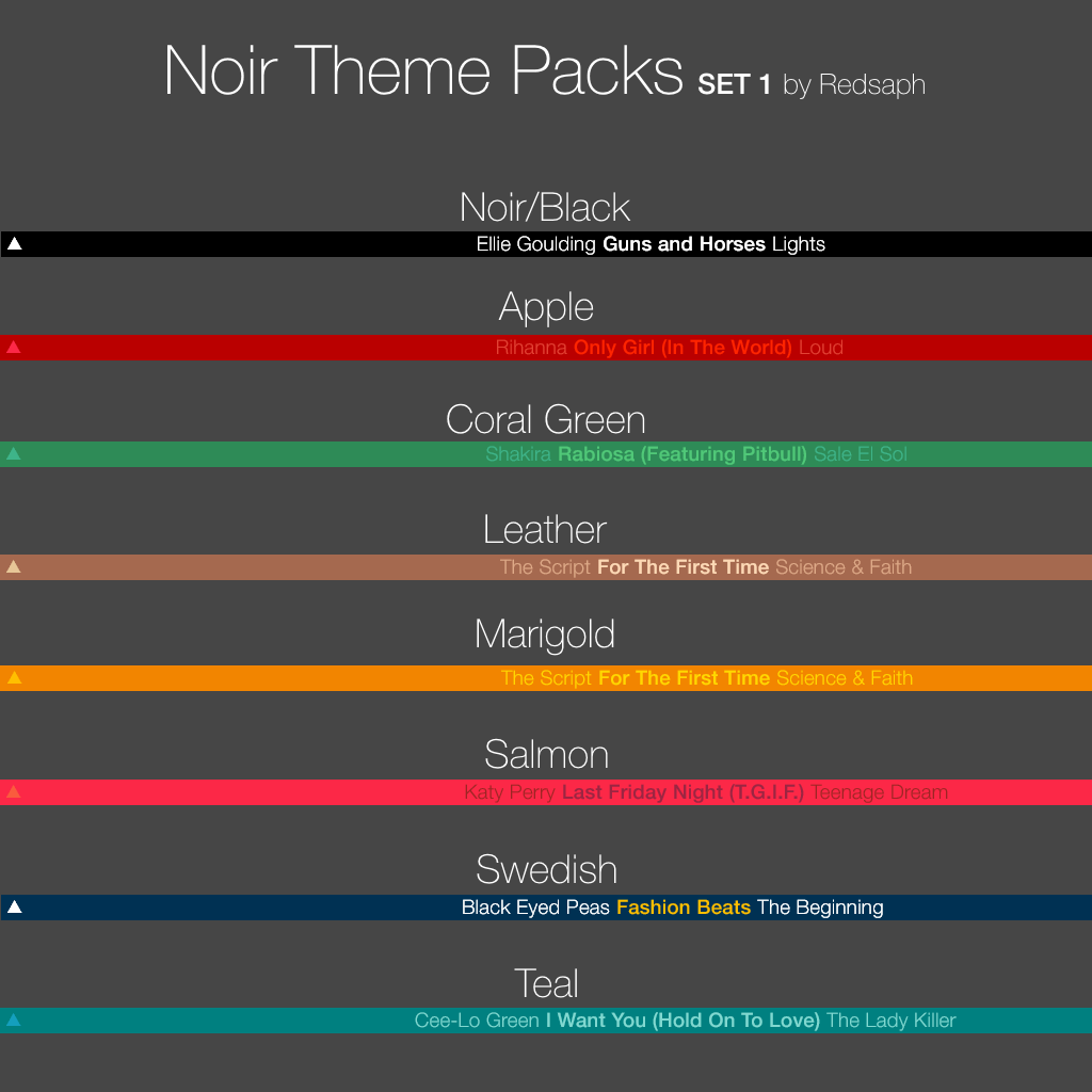Noir Theme Packs: Set 1