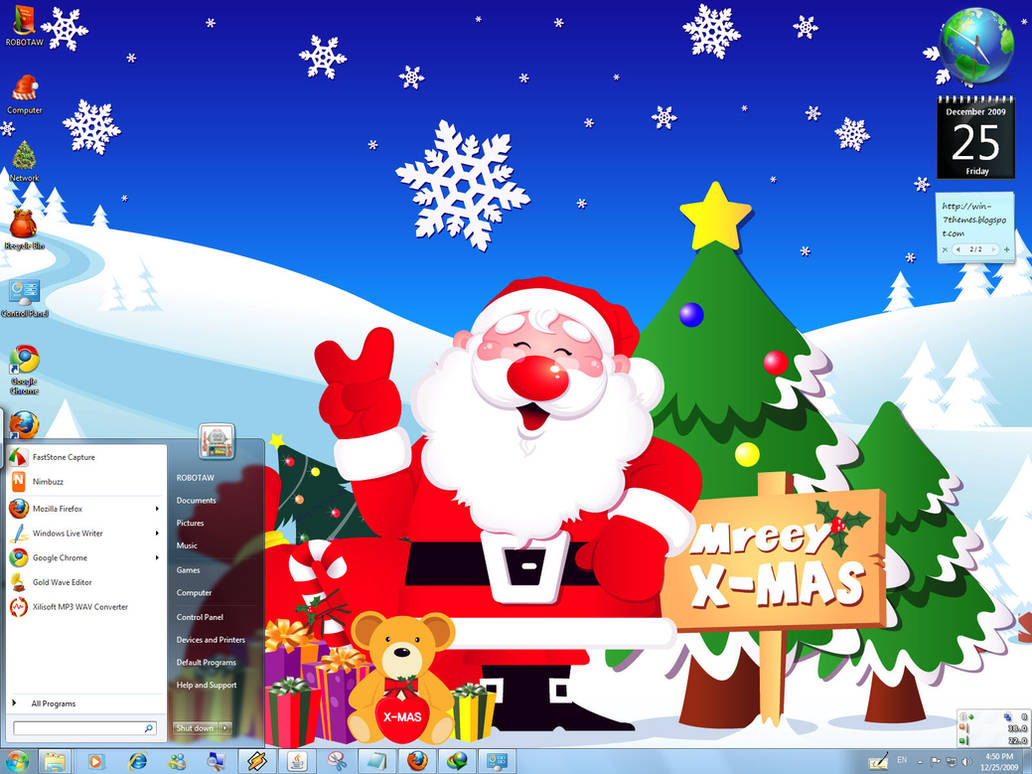Blue Christmas Windows 7 Theme by yonited on DeviantArt