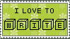 I love to write Stamp