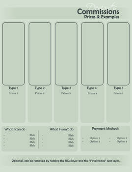 Commission Informations blank