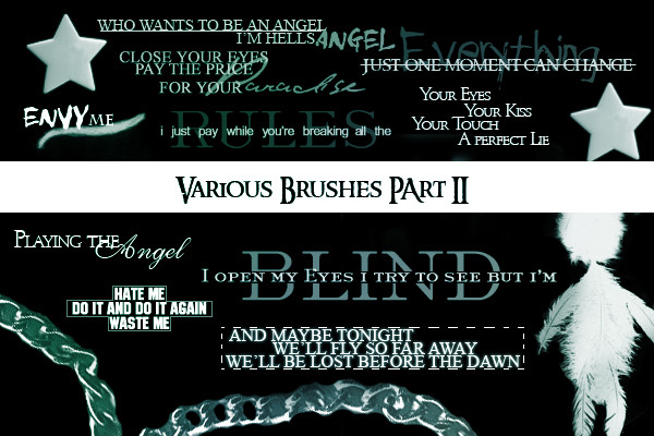 text brushes