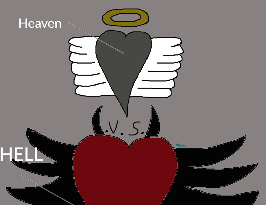 Heaven VS Hell by Imzala on DeviantArt