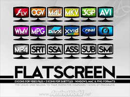 Flatscreen video icons