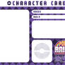 Character Card Template (Purple Checkers)