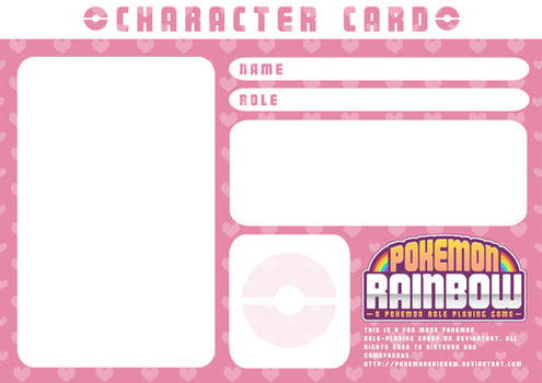 Character Card Template (Heart Filled)