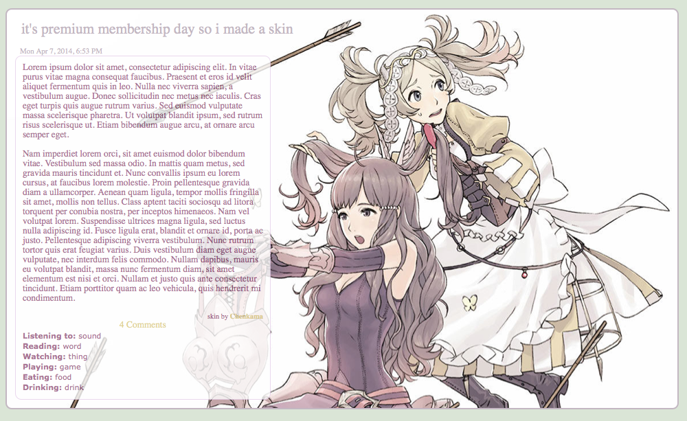 sumia and lissa / journal skin