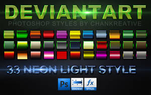 33 Neon Border Photoshop Style