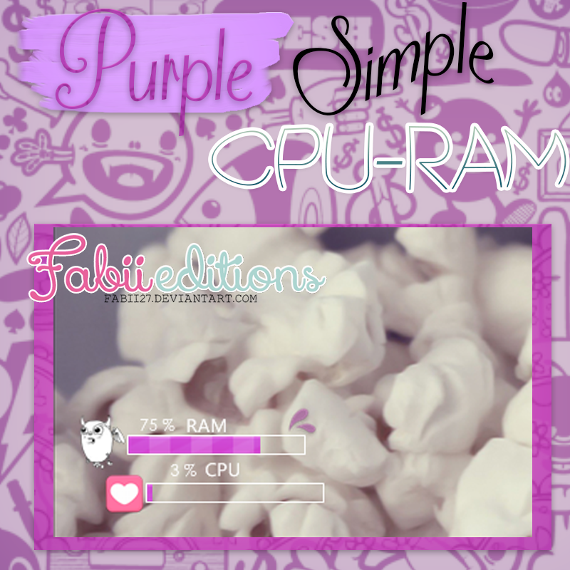 Purple Simple CPU-RAM Skin For Xwidget by fabii27 on DeviantArt