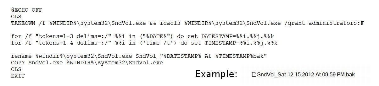 Take Ownership And Backup With Date And Time CMD