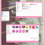 Theme for windows 7 Kaws Seven Max Clear (Pink)