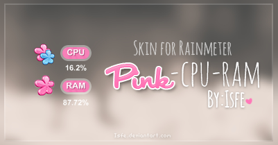 Skin for Rainmeter Pink-Cpu-Ram