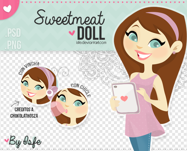 Sweetmeal doll (PNG/PSD)