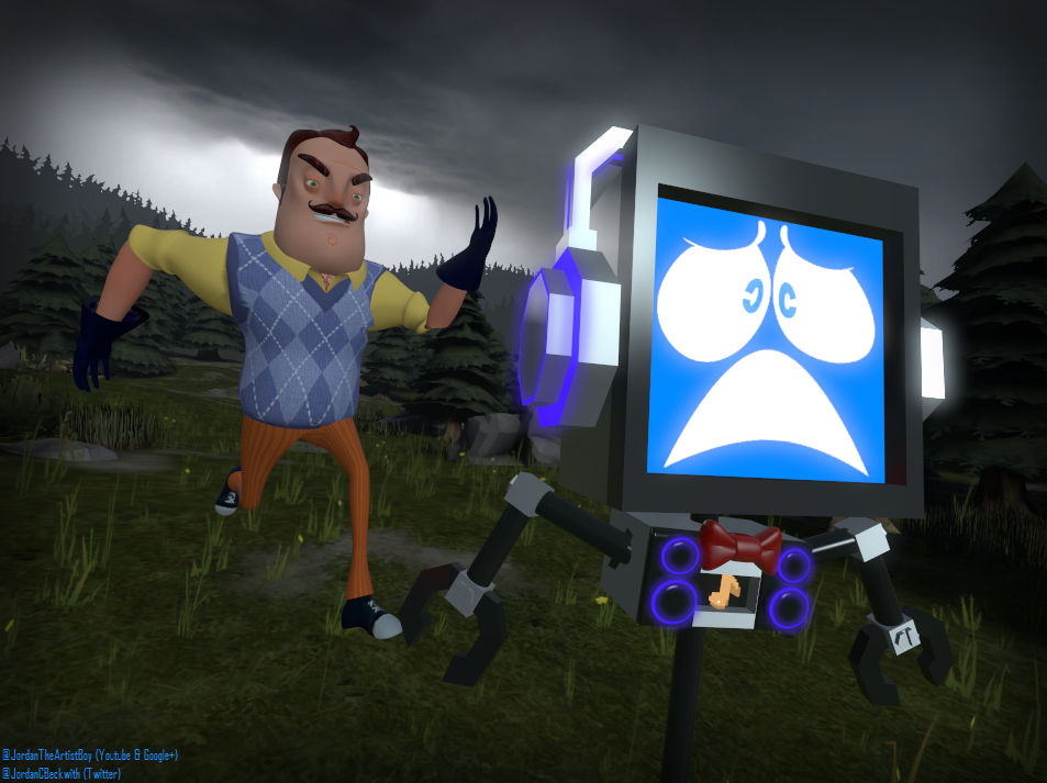 Sfm Hello Neighbor Meets Fandroid By Egjordanb00 On Deviantart