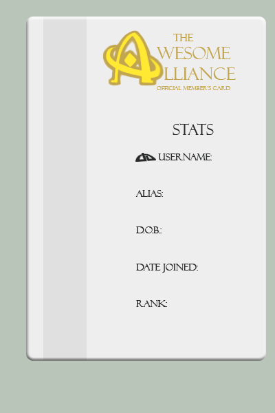 AA Member's Card Template by theawesomealliance on DeviantArt