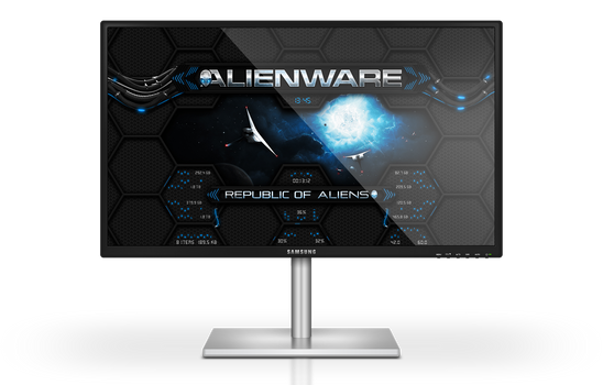 Alienware Wormhole BLUE Rainmeter Skin