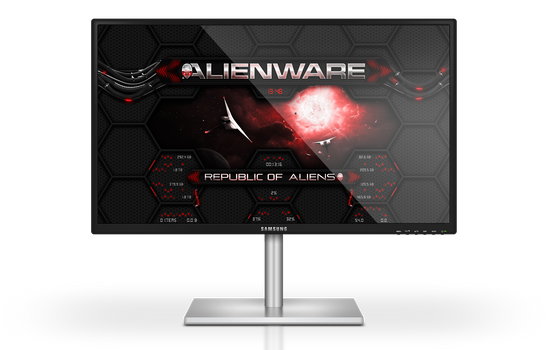 Alienware Wormhole RED Rainmeter Skin