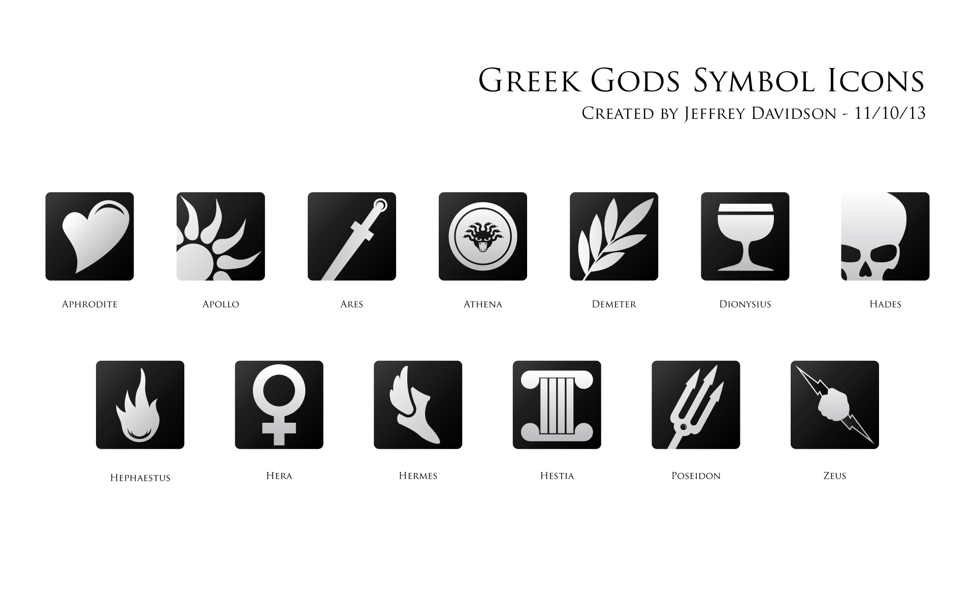 greek mythology symbols of the gods