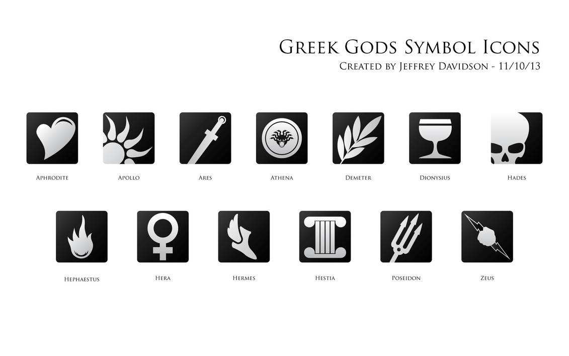 Greek Gods Symbol Icons By Jeffreydavidson23 On Deviantart