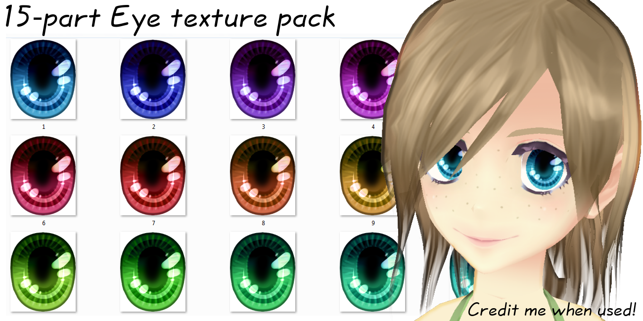 [DOWNLOAD] Luminous Eye texture pack [MMD]