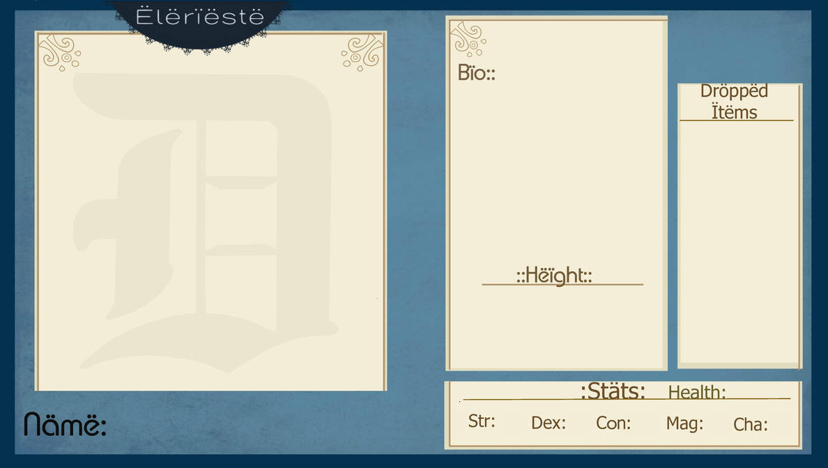 monster sheet D class by Pandora-box55 on DeviantArt