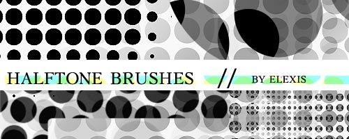 Halftone brushes - By Elexis