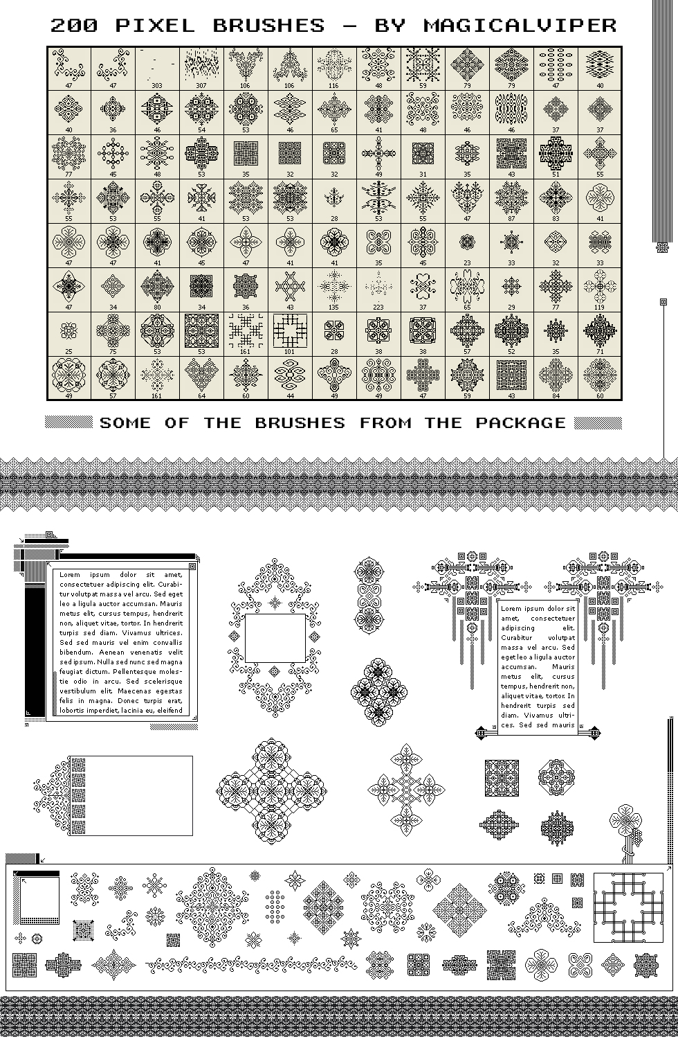 200 Pixel Brushes by MagicalViper on DeviantArt