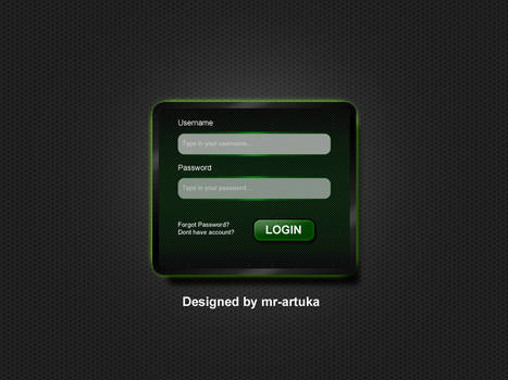 Login Box-Green