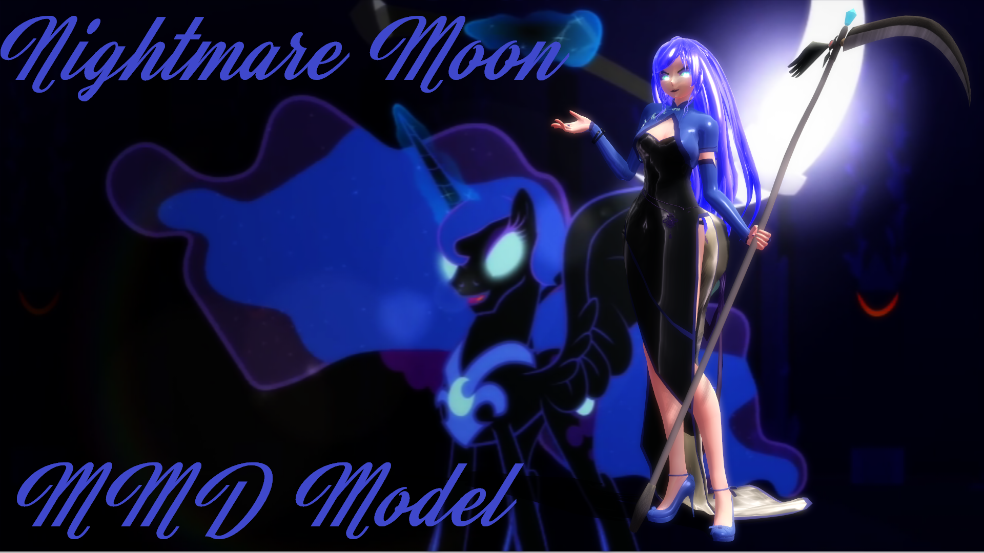 [MMD Model Release] Nightmare Moon {DL} by AshPUTAUloidQueen on DeviantArt